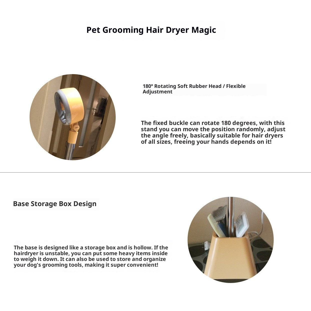 Crufty Pet Hair Dryer with Stand