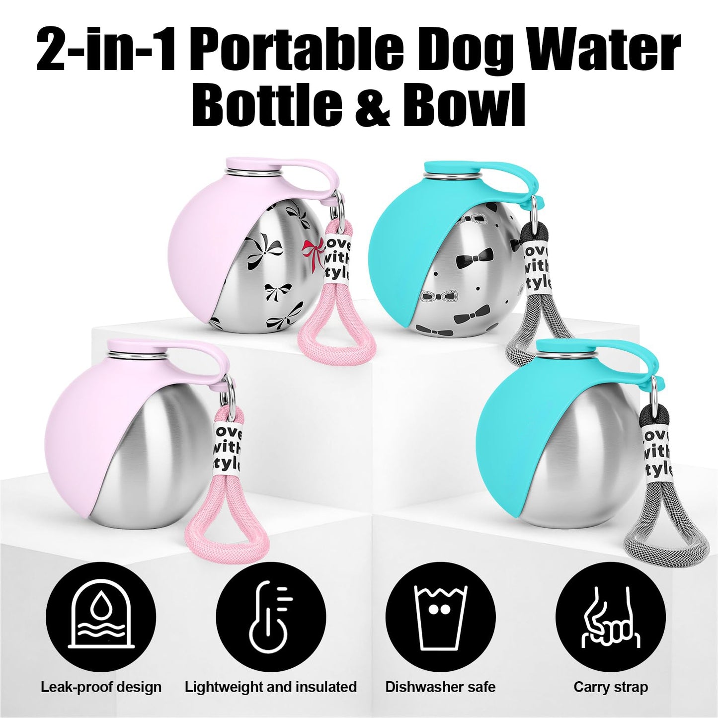 Crufty Stainless Travel Dog Bottle