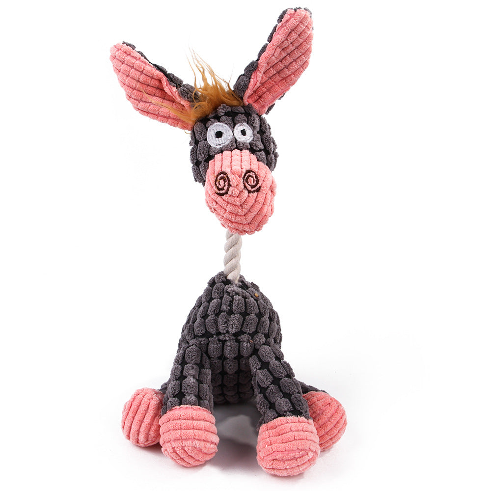 Crufty Donkey Squeaky Plush Dog Toy