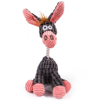 Crufty Donkey Squeaky Plush Dog Toy
