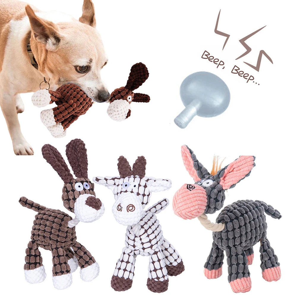 Crufty Donkey Squeaky Plush Dog Toy
